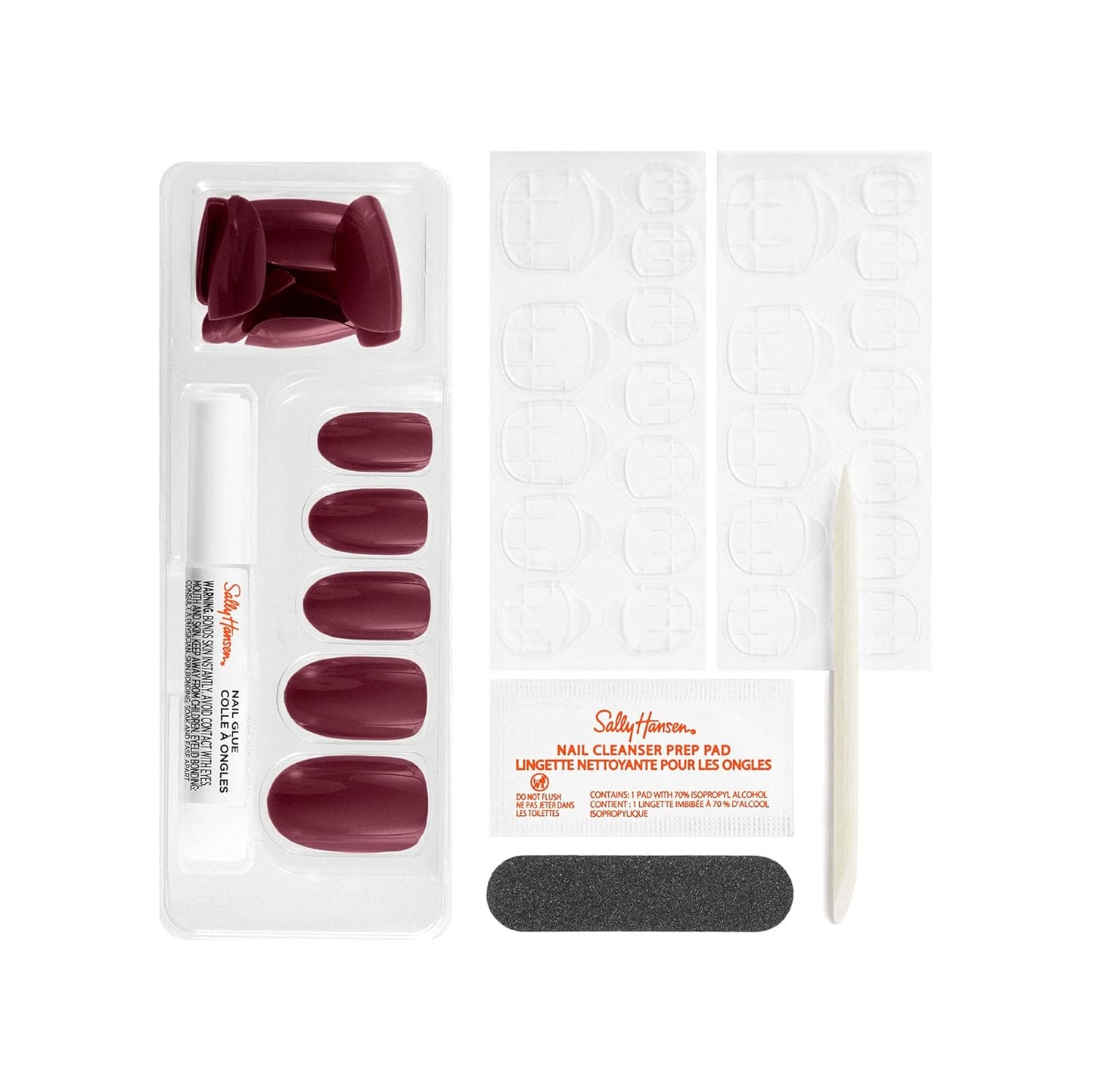 Sally Hansen Perfect Manicure Press On Nails - OV121 Beet Pray Love