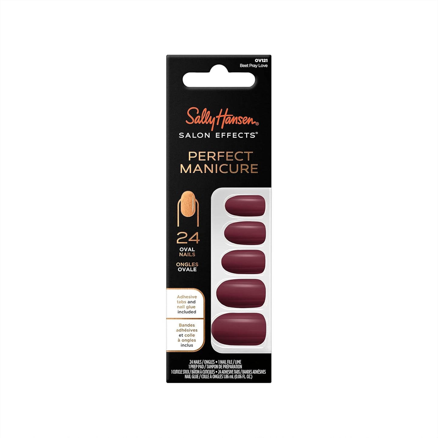 Sally Hansen Perfect Manicure Press On Nails - OV121 Beet Pray Love