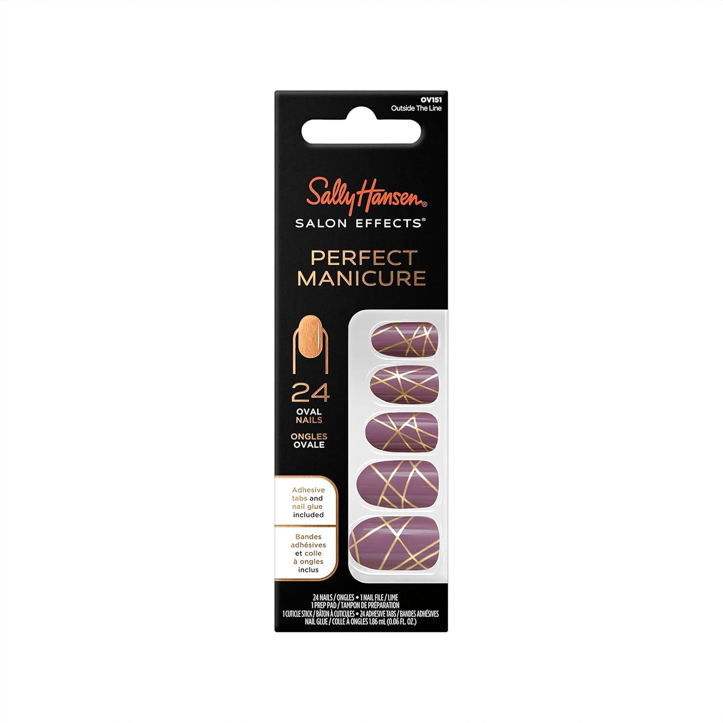 Sally Hansen Perfect Manicure Press On Nails - OV151 Outside The Line