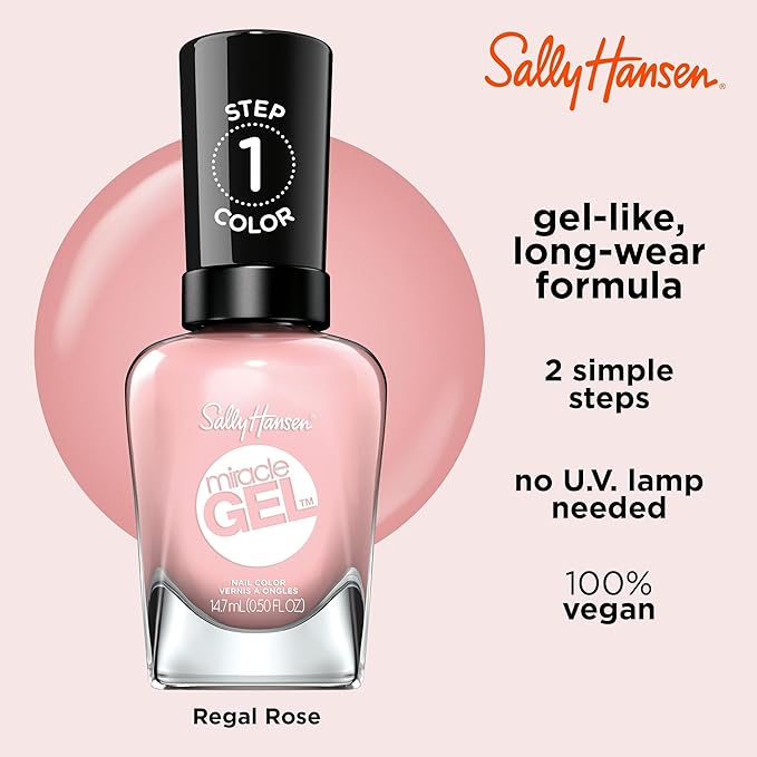 Sally Hansen Miracle Gel Nail Polish #238 Regal Rosé 0.5 FL Oz