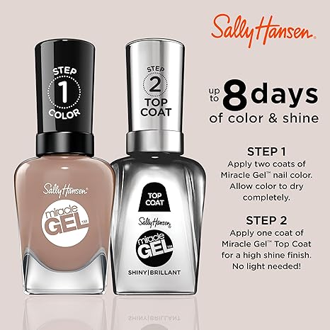 Sally Hansen Miracle Gel Nail Polish #212 Mocha Me Crazy 0.5 FL Oz