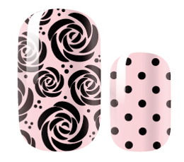 Candied Nails Nail Polish Stickers - Pink Rose Dots