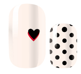 Candied Nails Nail Polish Stickers - Polka Dot Hearts