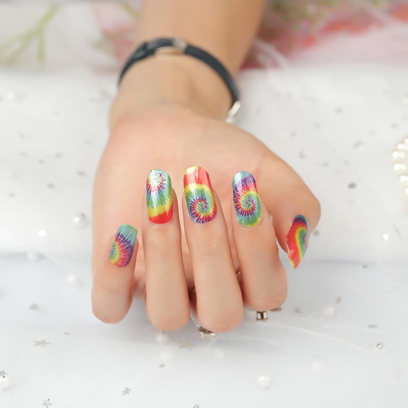 Candied Nails Nail Polish Stickers - Tie Dye