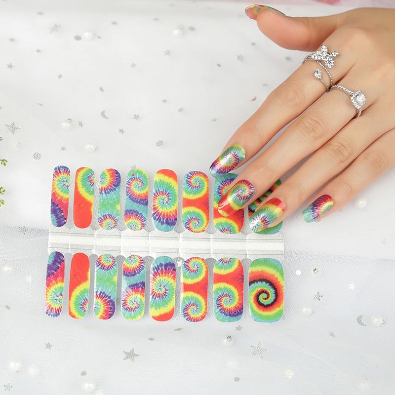 Candied Nails Nail Polish Stickers - Tie Dye