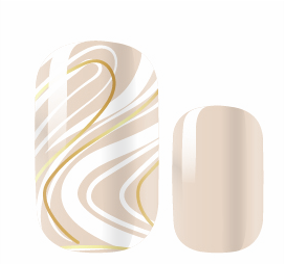 Candied Nails Nail Polish Stickers - Golden Swirl