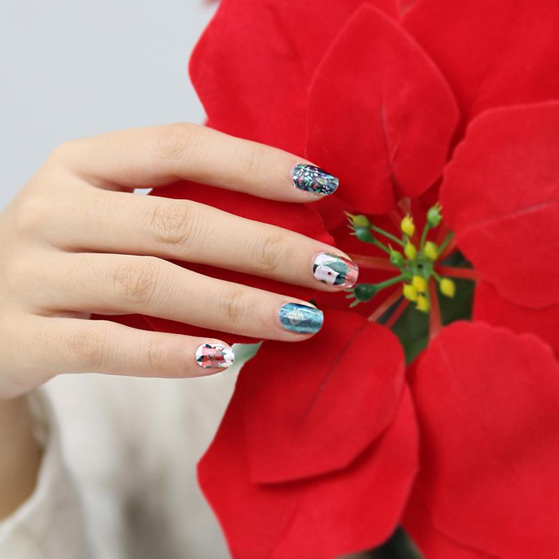 Candied Nails Nail Polish Stickers - Christmas Poinsettia