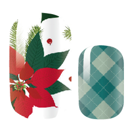 Candied Nails Nail Polish Stickers - Christmas Poinsettia