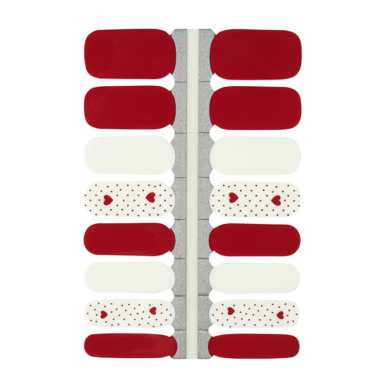 Candied Nails Nail Polish Stickers - Red Valentine