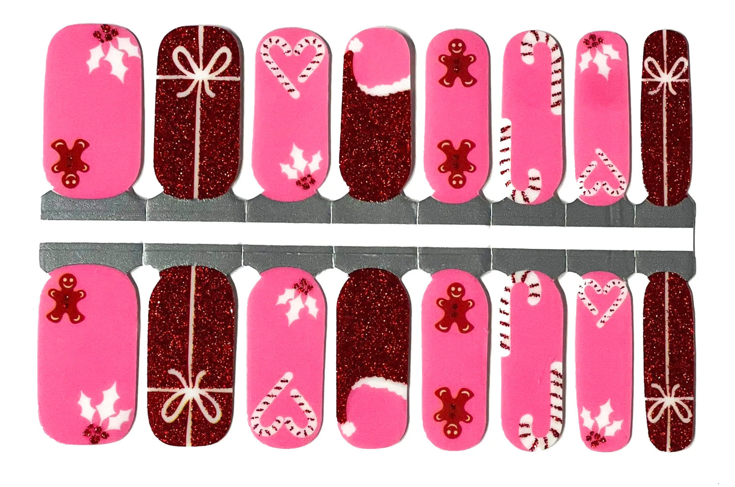 Candied Nails Nail Polish Stickers - Gingerbread Christmas
