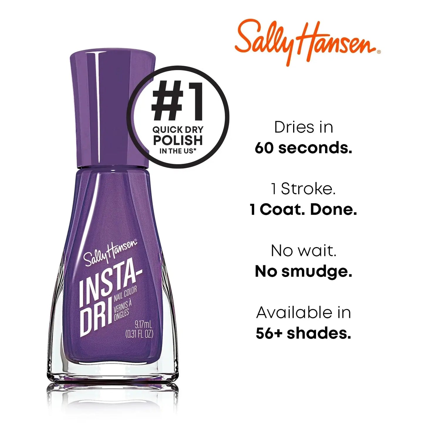 Sally Hansen Insta-Dri Nail Polish #67 Extrava-grey 0.31 oz Sally Hansen