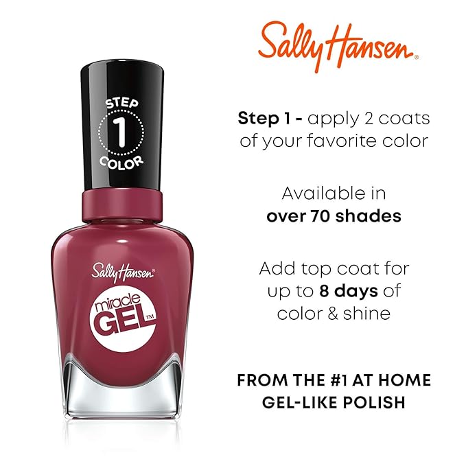 Sally Hansen Miracle Gel Nail Polish #489 V-Amplified 0.5 FL Oz