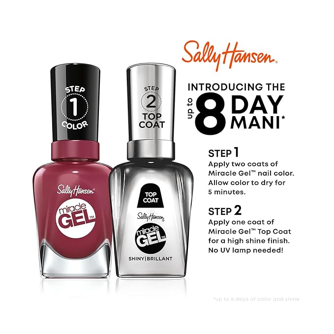 Sally Hansen Miracle Gel Nail Polish #489 V-Amplified 0.5 FL Oz