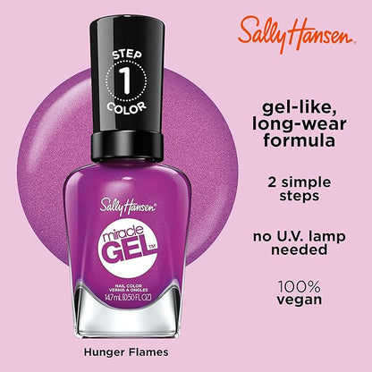 Sally Hansen Miracle Gel Nail Polish #529 Hunger Flames 0.5 FL Oz