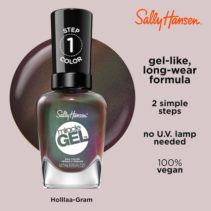 Sally Hansen Miracle Gel Nail Polish #841 Holllaa-gram 0.5 FL Oz