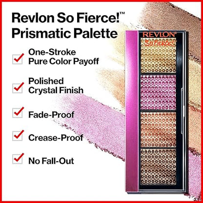 Revlon So Fierce Prismatic Eyeshadow Palette, Eye Makeup, Ultra Creamy Pigmented in Blendable Matte & Pearl Finishes, 963 Slight Flex, 0.21 oz