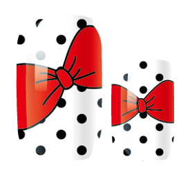 Candied Nails Nail Polish Stickers - Polka Dot Bows