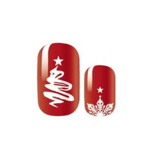 Candied Nails Nail Polish Stickers - Red Christmas