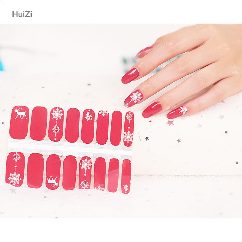 Candied Nails Nail Polish Stickers - Red Christmas