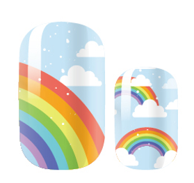 Candied Nails Nail Polish Stickers - Rainbow Bright
