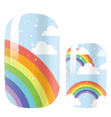 Candied Nails Nail Polish Stickers - Rainbow Bright