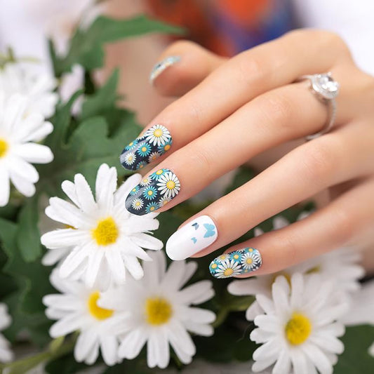 Candied Nails Nail Polish Stickers - Daisy's and Butterflies