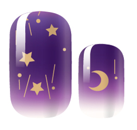 Candied Nails Nail Polish Stickers - Purple Skies