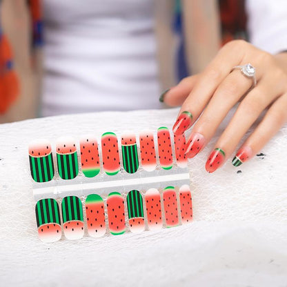 Candied Nails Nail Polish Stickers - Watermelon