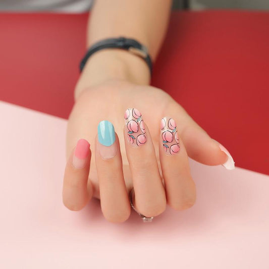 Candied Nails Nail Polish Stickers - Peaches and Cream