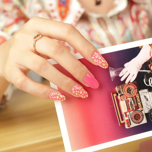 Candied Nails Nail Polish Stickers - Orange Pink