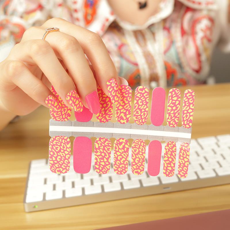 Candied Nails Nail Polish Stickers - Orange Pink