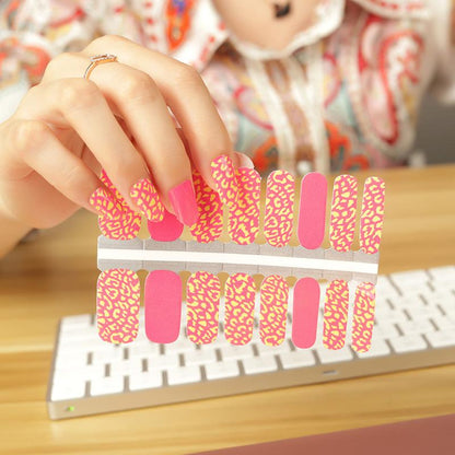 Candied Nails Nail Polish Stickers - Orange Pink