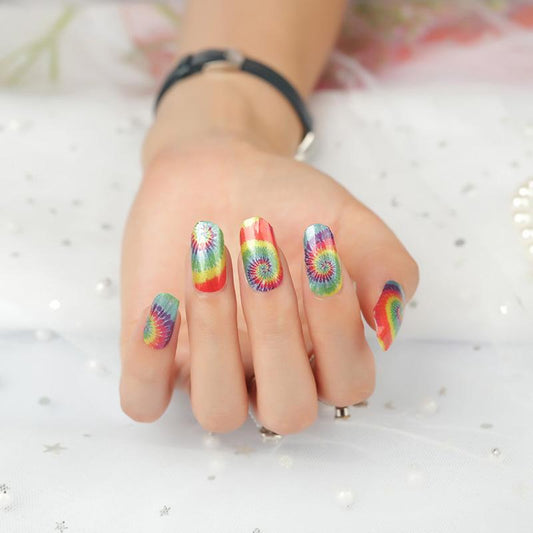 Candied Nails Nail Polish Stickers - Tie Dye