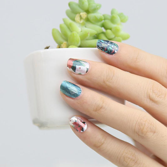 Candied Nails Nail Polish Stickers - Christmas Poinsettia