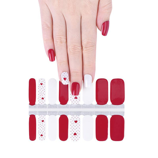 Candied Nails Nail Polish Stickers - Red Valentine