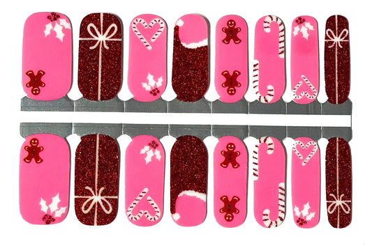 Candied Nails Nail Polish Stickers - Gingerbread Christmas