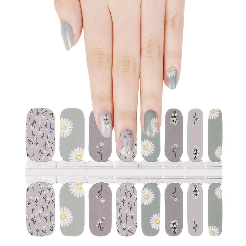 Candied Nails Nail Polish Stickers - White Daisy Days