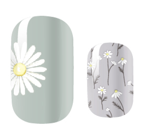 Candied Nails Nail Polish Stickers - White Daisy Days