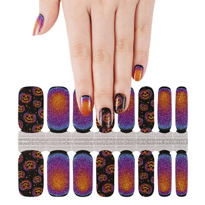 Candied Nails Nail Polish Stickers - Pumpkin Glitter