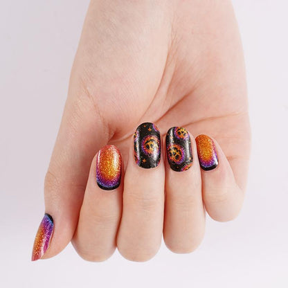 Candied Nails Nail Polish Stickers - Pumpkin Glitter
