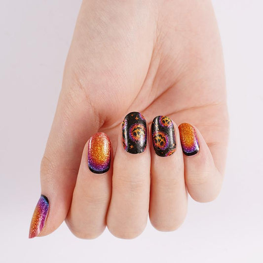 Candied Nails Nail Polish Stickers - Pumpkin Glitter