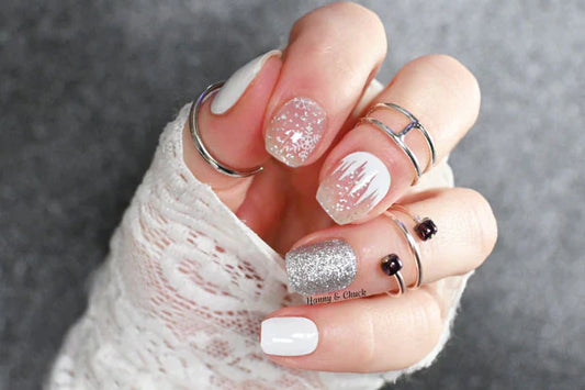 Candied Nails Nail Polish Stickers - Snowy Glitter