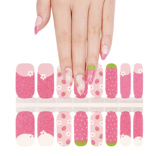 Candied Nails Nail Polish Stickers - Strawberry Pink